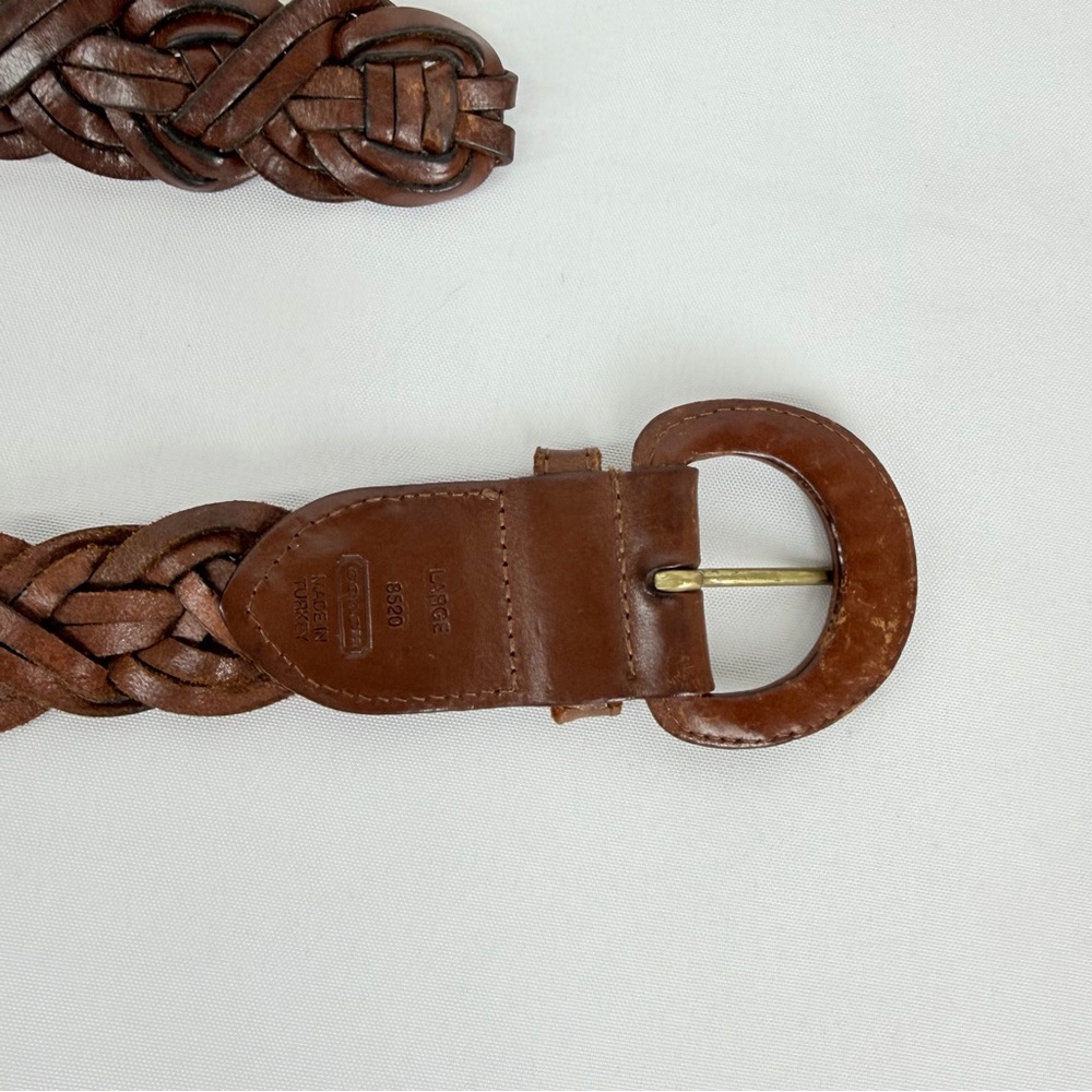 Vintage Coach Women’s Size Large Brown Braided Leather Belt - Picture 10 of 12
